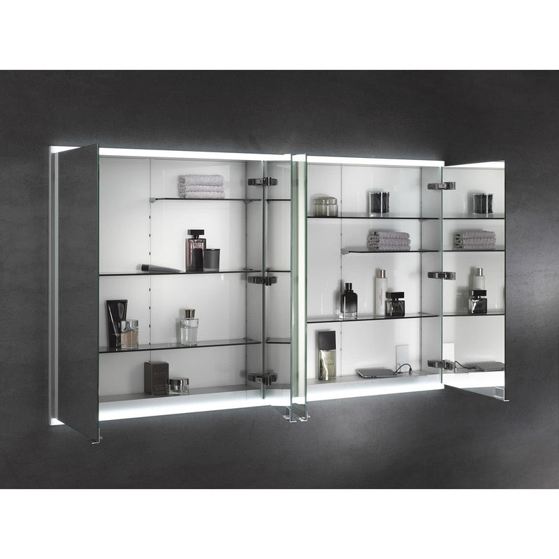 Keuco Royal P94 Unterputz-Spiegelschrank 4-türig 160 x 10,7 cm, mit LED-Beleuchtung