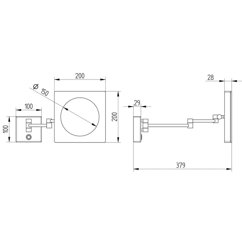 KRONENBACH LED Kosmetikspiegel 2.0 Wandmodell