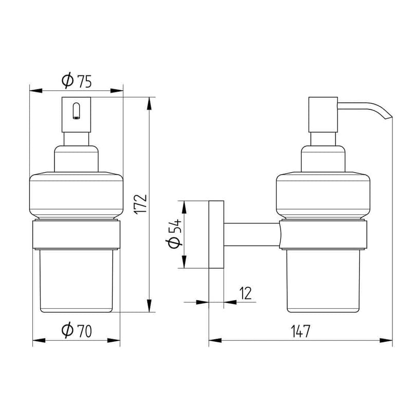 Kronenbach Radia Seifenspender, Glas