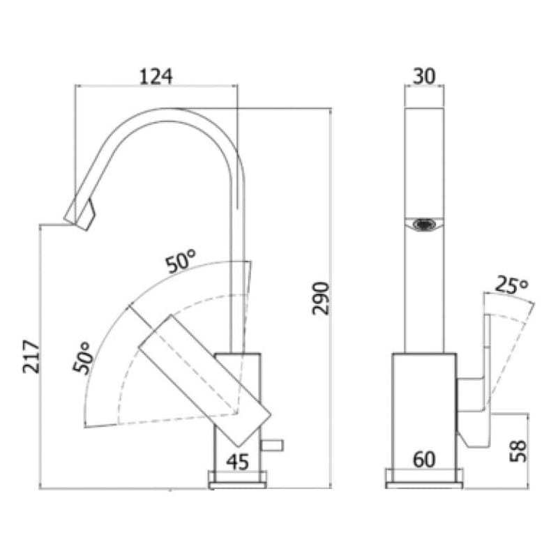Kronenbach Quara 3.0 Waschtisch-Einhebelmischer mit hohem Auslauf