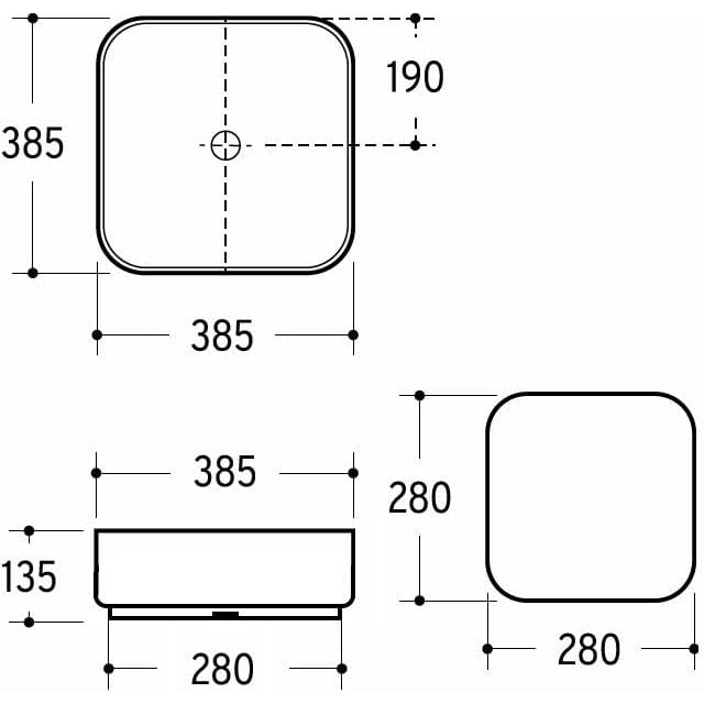 KRONENBACH Cube Opzetwastafel