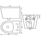 Kronenbach Tube Wand-WC-Set spülrandlos inkl. WC-Sitz wrapover