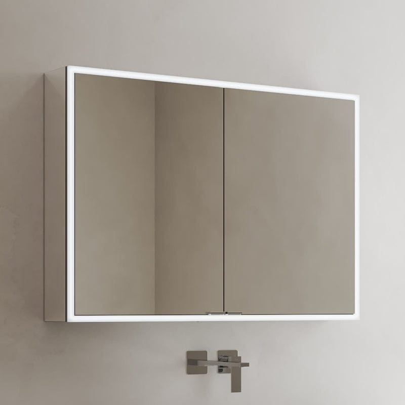 Kronenbach Cube 2.0 Spiegelschrank 100 cm, Aufputz, 2-türig