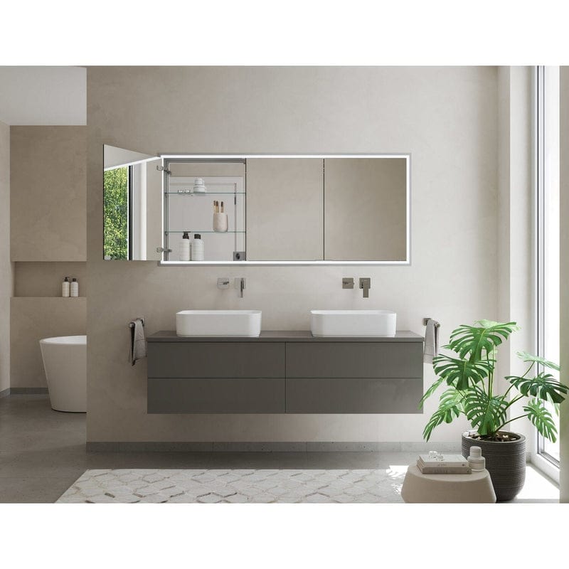 Kronenbach Cube 2.0 Spiegelschrank 140 cm, Unterputz, 3-türig