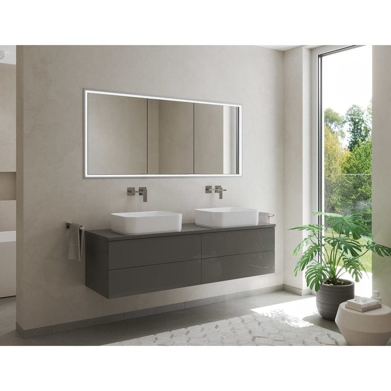 Kronenbach Cube 2.0 Spiegelschrank 140 cm, Unterputz, 3-türig