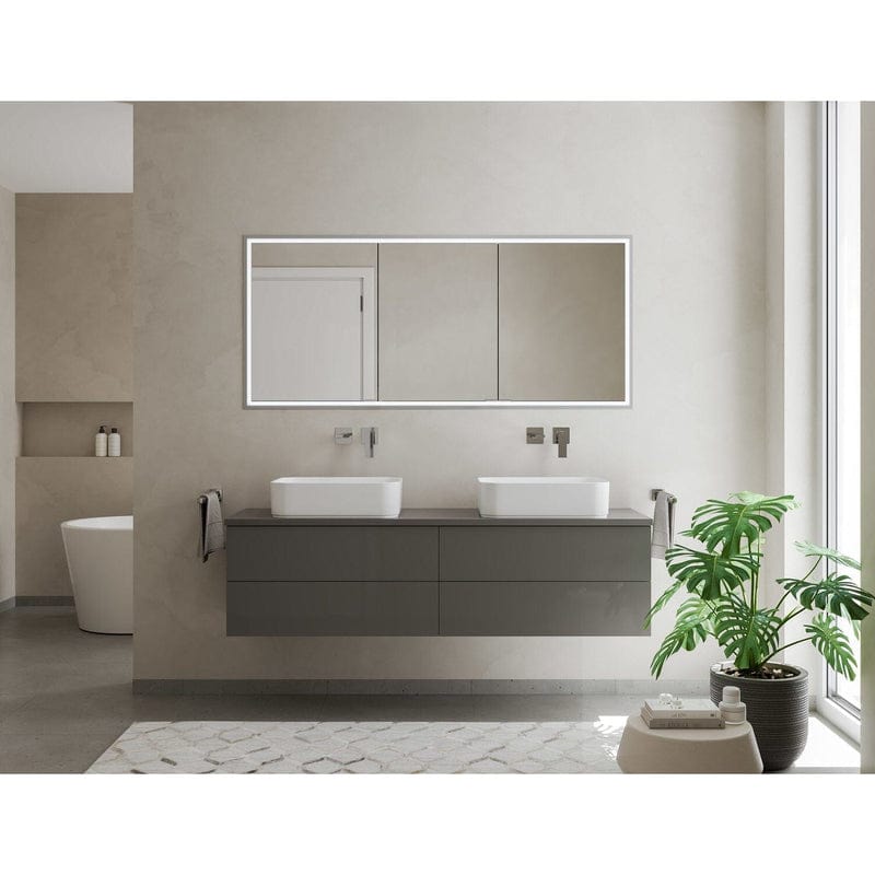 Kronenbach Cube 2.0 Spiegelschrank 140 cm, Unterputz, 3-türig