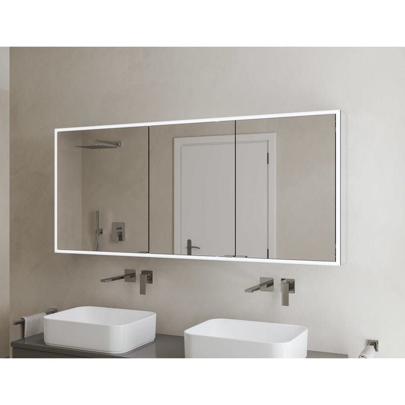Kronenbach Cube 2.0 Spiegelschrank 160 cm, Aufputz, 3-türig