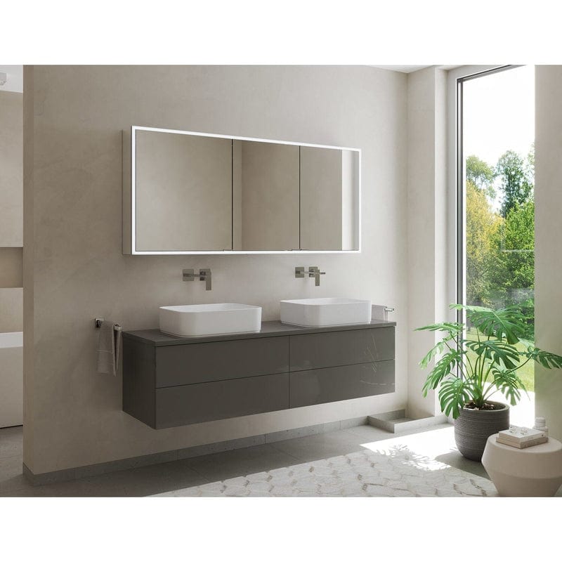 Kronenbach Cube 2.0 Spiegelschrank 160 cm, Aufputz, 3-türig