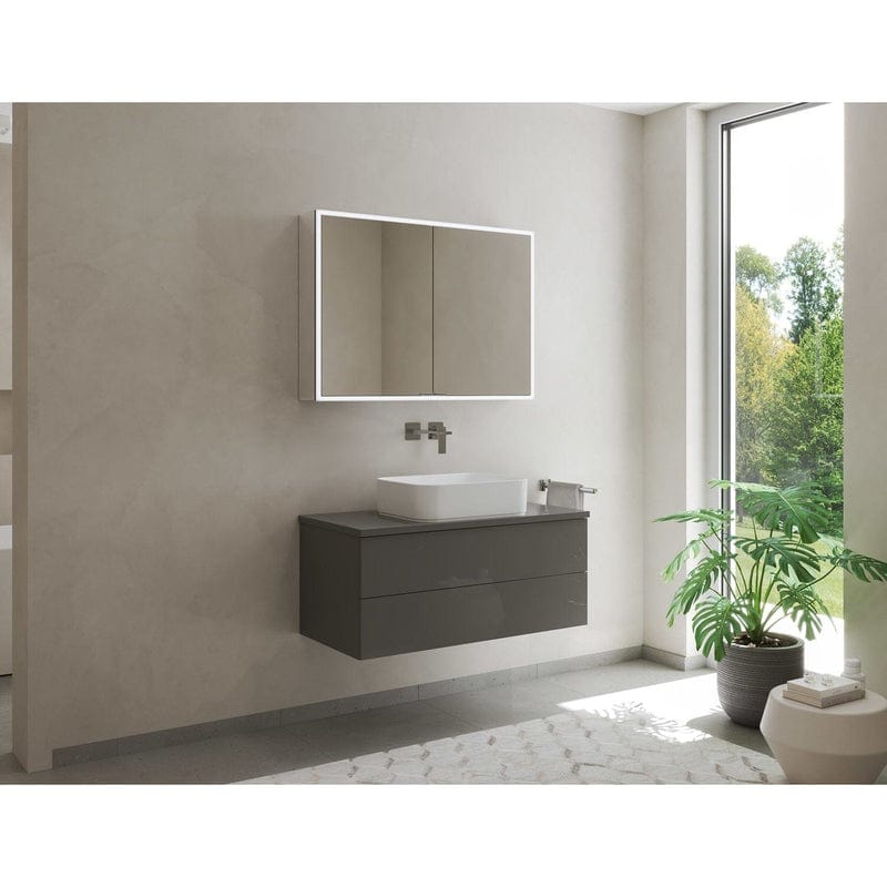 Kronenbach Cube 2.0 Spiegelschrank 60 cm, Aufputz, 2-türig