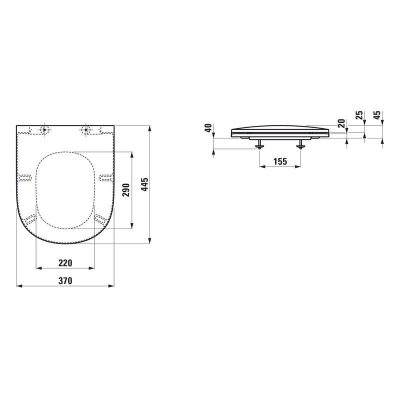 LAUFEN LUA Slim WC-Sitz mit Deckel mit Absenkautomatik