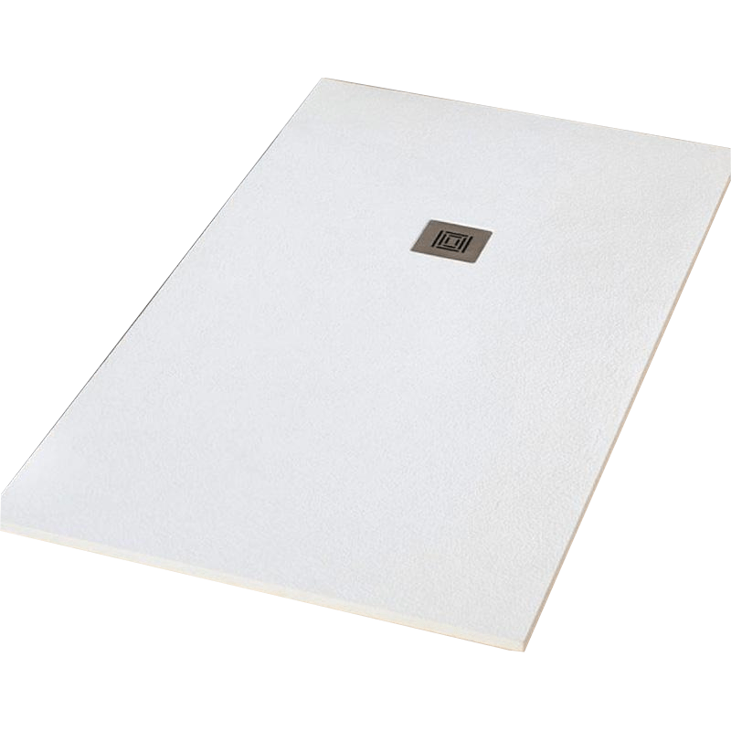 Douchebak extra plat LOGIC, leisteenlook, WIT