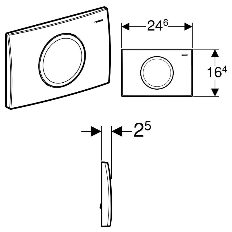 Geberit Betätigungsplatte Modell Delta11