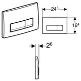 Geberit Betätigungsplatte Delta 51, für 2-Mengen-Spülung