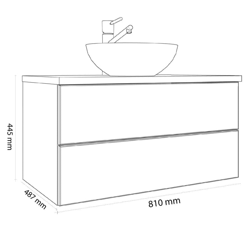KRONENBACH Cube Waschtischkonsole und TIP-ON