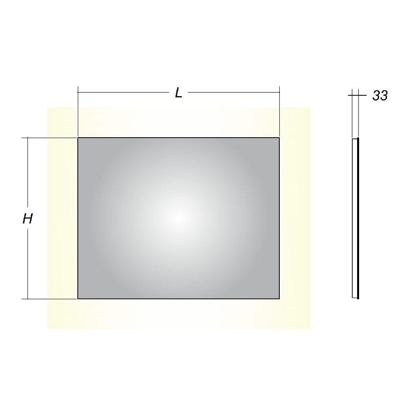 Kronenbach Night Badspiegel 160 x 80 cm mit LED-Beleuchtung und Dimmfunktion
