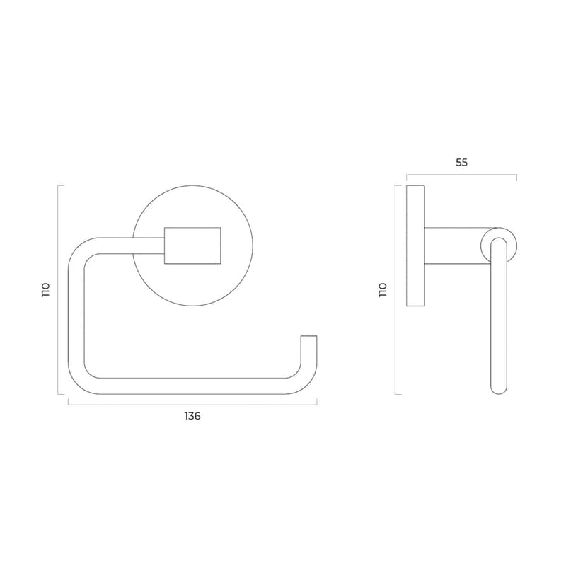 OLTENS Gulfoss Toilettenpapierhalter beweglich ohne Deckel