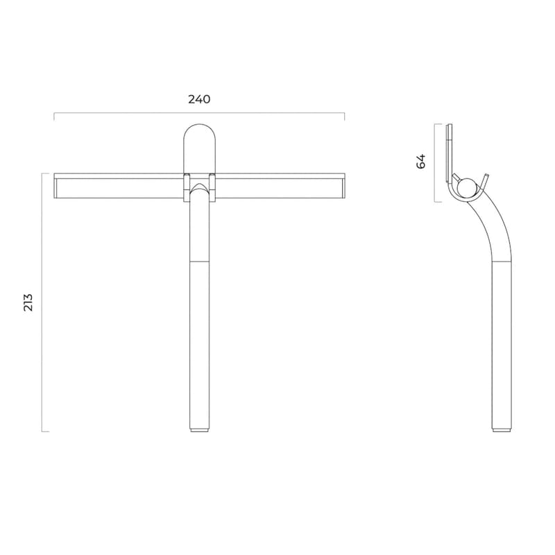 OLTENS Glomna Komfortwischer mit Halter zum Kleben