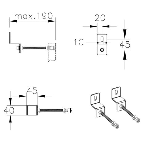 pianura EASYPro Montageset für Wandmontage