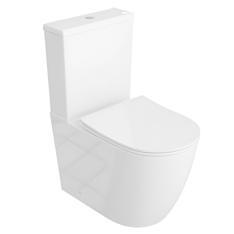 Modernes Stand-WC, Keramik, NAUTILIUS, niedriger Spülkasten