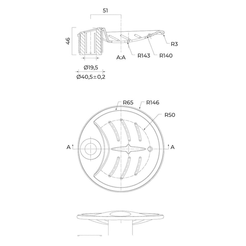 OLTENS Aby Seifenschale rund für Alling Duschstangen