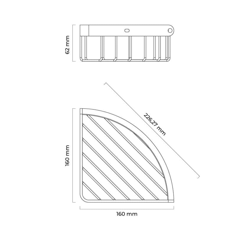 OLTENS Elva Eck-Duschkorb
