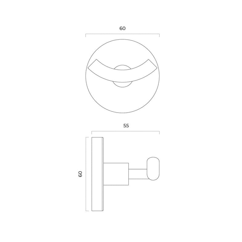 OLTENS Gulfoss Doppel-Handtuchhaken rund