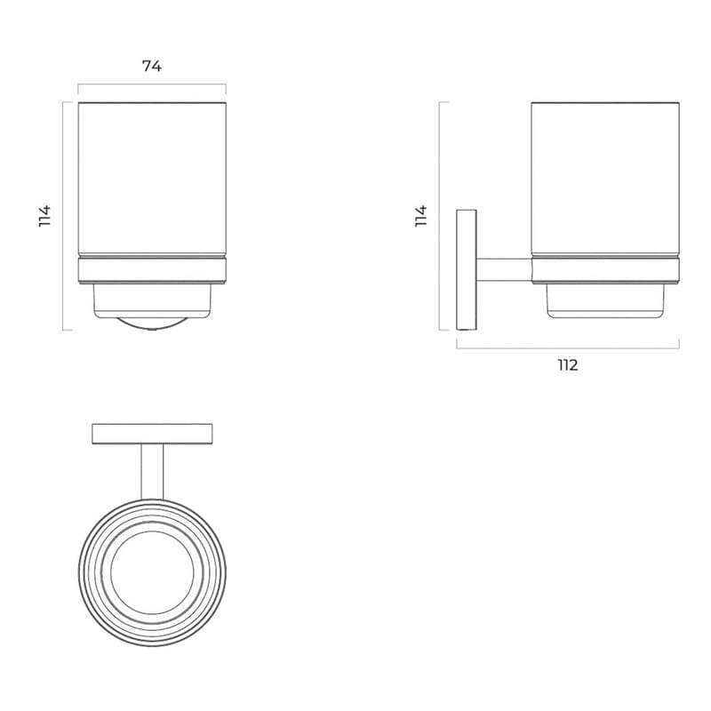 OLTENS Gulfoss Glashalter mit Becher rund