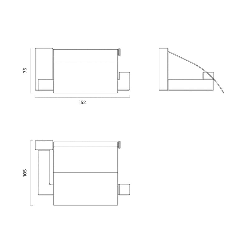 OLTENS Tved Toilettenpapierhalter starr mit Deckel