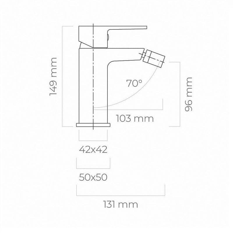 OLTENS Gota Bidet-Einhebelmischer, Höhe 14,9 cm