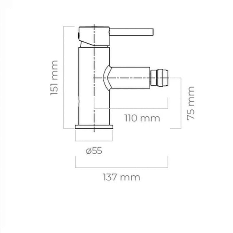 OLTENS Molle Bidet-Einhebelmischer, Höhe 15,1 cm