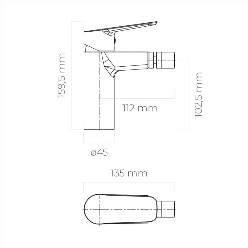 OLTENS Vernal Bidet-Einhebelmischer, Höhe 15,9 cm