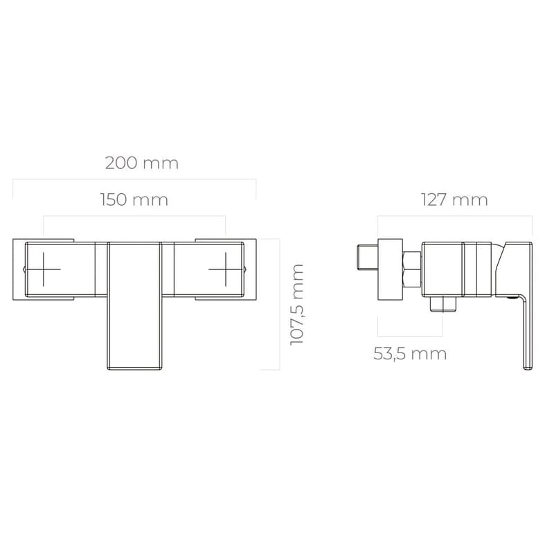 OLTENS Gota Aufputz-Duscharmatur mit Brauseanschluss