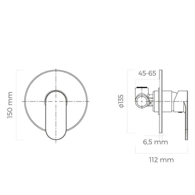 OLTENS Gulfoss Unterputz-Duscharmatur für 1 Verbraucher