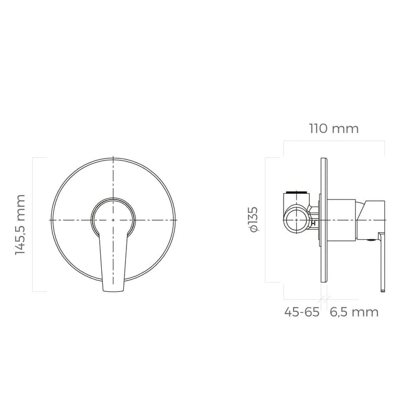 OLTENS Jog Unterputz-Duscharmatur für 1 Verbraucher