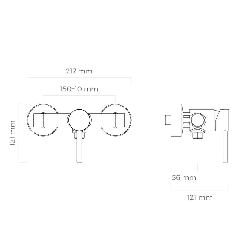 OLTENS Molle Aufputz-Duscharmatur mit Brauseanschluss