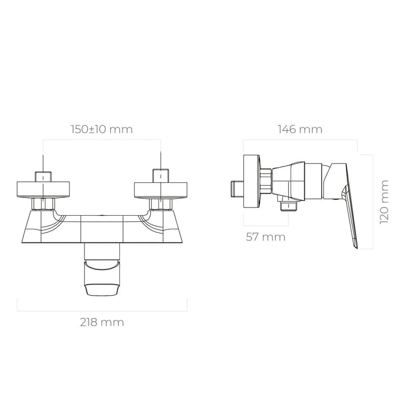 OLTENS Vernal Aufputz-Duscharmatur mit Brauseanschluss