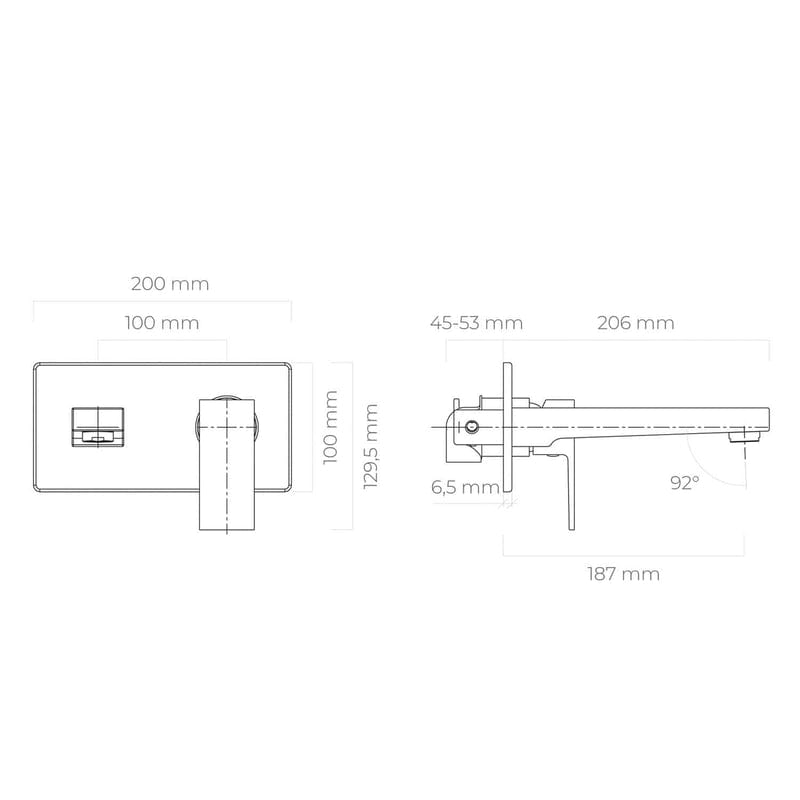 OLTENS Gota Waschbecken-UP-Armatur, Ausladung 18,7 cm