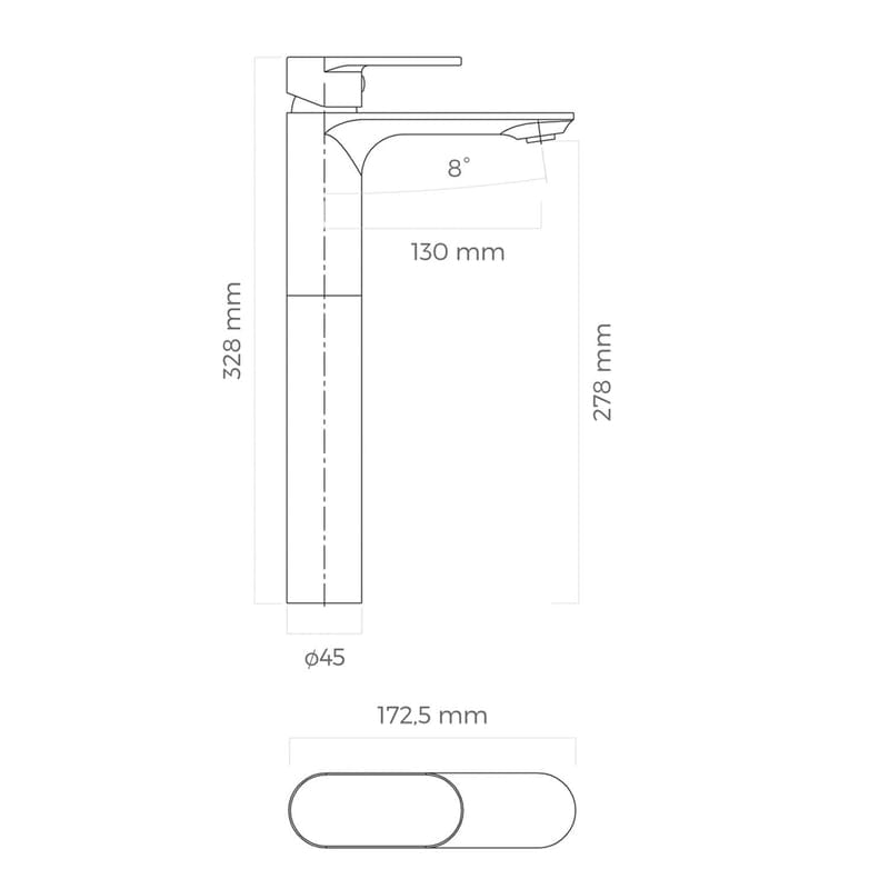 OLTENS Gulfoss Waschbecken-Einhebelmischer, Höhe 32,8 cm