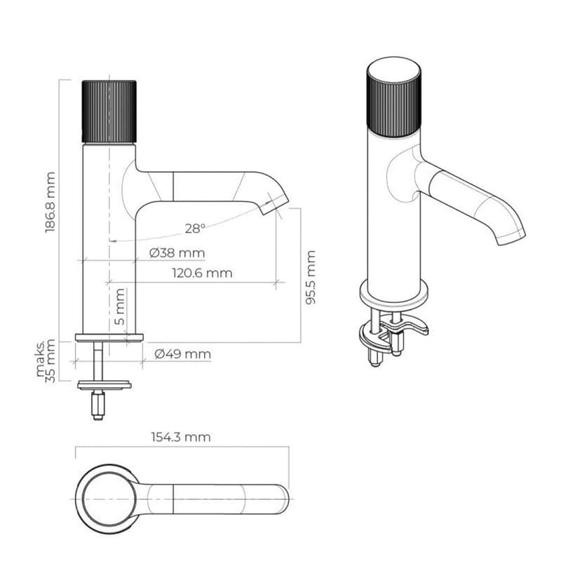 OLTENS Hamnes wastafel-eenhendelmengkraan