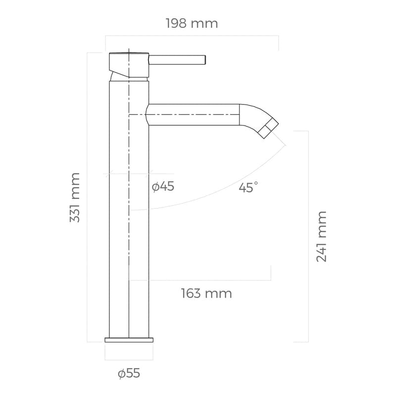 OLTENS Molle Waschbecken-Einhebelmischer, Höhe 33,1 cm