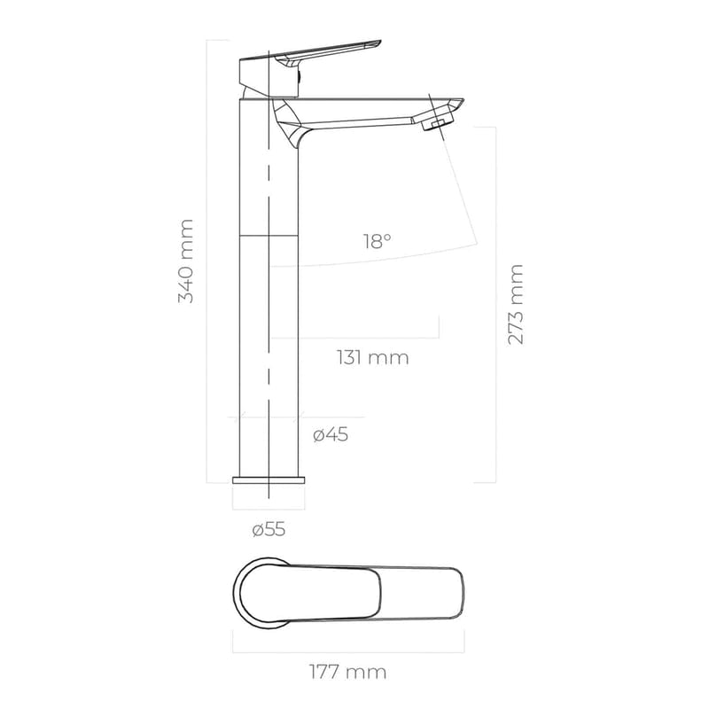 OLTENS Vernal Waschbecken-Einhebelmischer, Höhe 34 cm