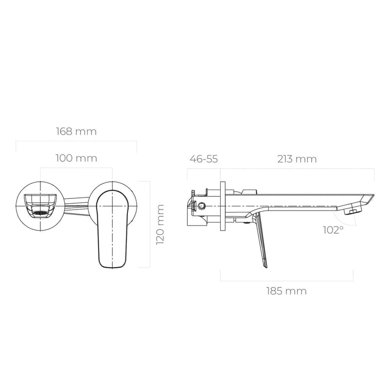 OLTENS Vernal Waschbecken-UP-Armatur, Ausladung 18,5 cm