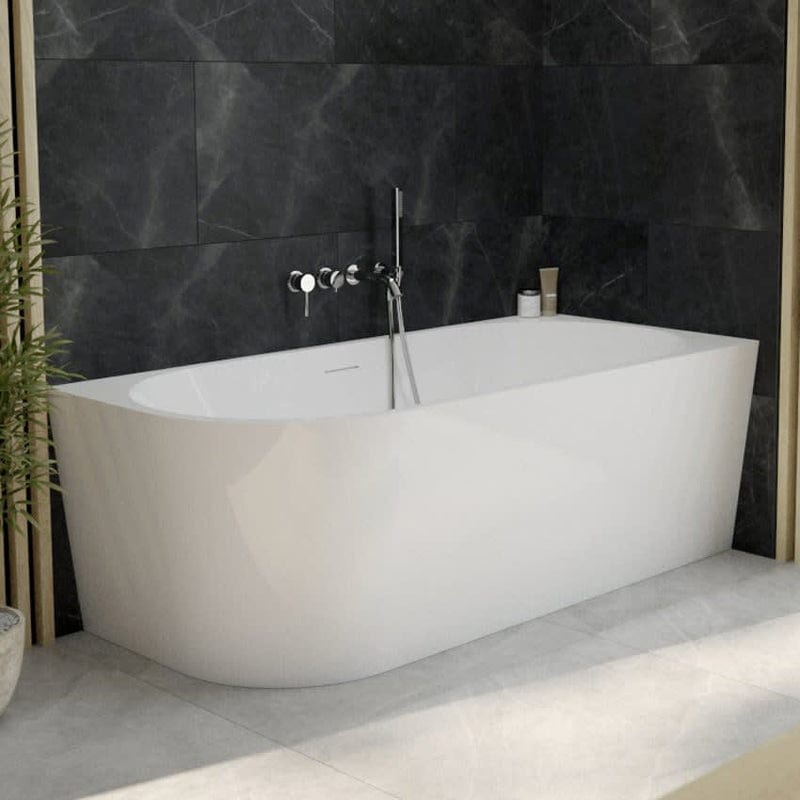 OLTENS Delva freistehende Badewanne mit Ecke rechts 150 x 75 cm