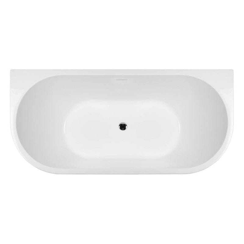OLTENS Delva wandmontierte Badewanne oval 170 x 80 cm