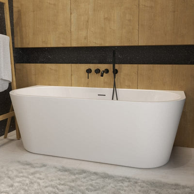OLTENS Delva wandmontierte Badewanne oval 170 x 80 cm