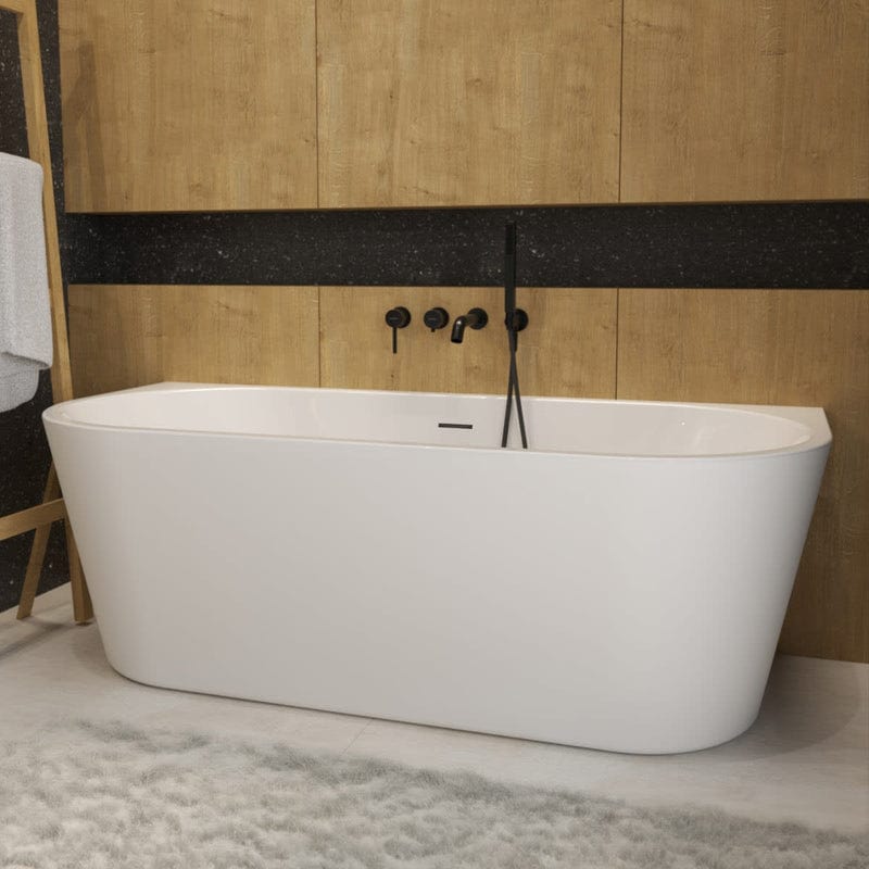 OLTENS Delva wandmontierte Badewanne oval 170 x 80 cm