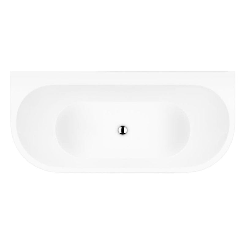 OLTENS Hulda wandmontierte Badewanne oval 170 x 80 cm