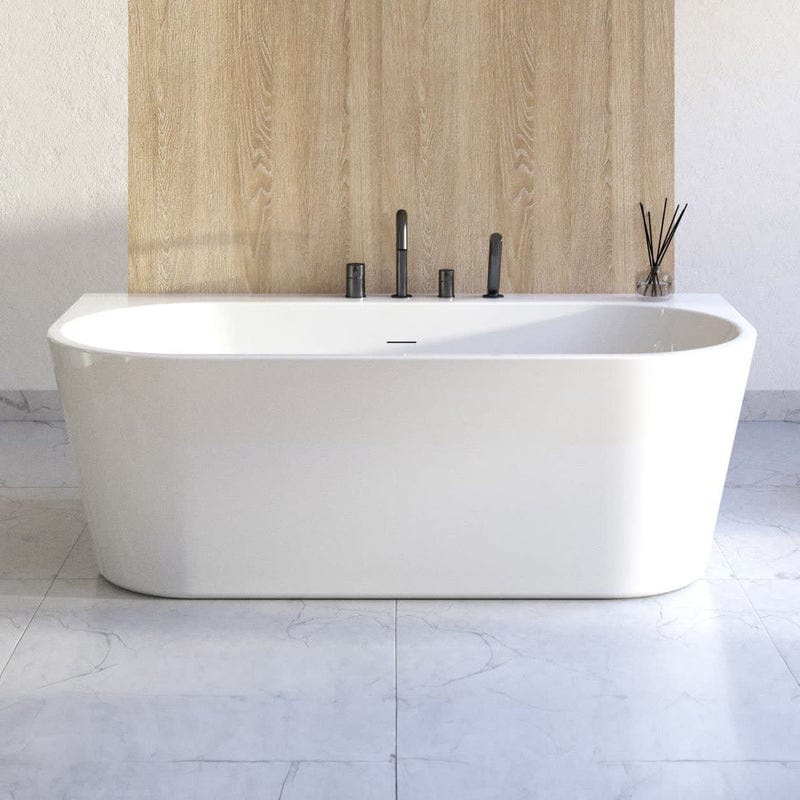 OLTENS Hulda wandmontierte Badewanne oval 170 x 80 cm