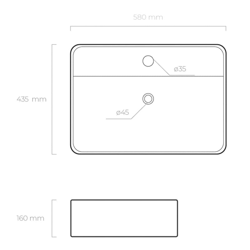 OLTENS Duve opzetwastafel