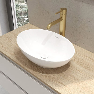 OLTENS Etne Aufsatzwaschbecken oval 40 x 33 cm